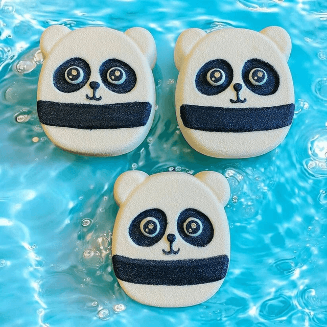 Bath Bomb Squish Panda in Raspberry and Vanilla Fragrance