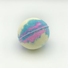 Load image into Gallery viewer, Daisy Rainbow Pineapple Sparkle Bath Bomb in compostable film wrapper
